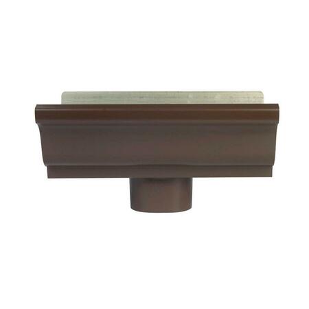 AMERIMAX HOME PRODUCTS 2501019 5 in. K-Style Aluminum Gutter End & Drop Brown, 12PK 58118